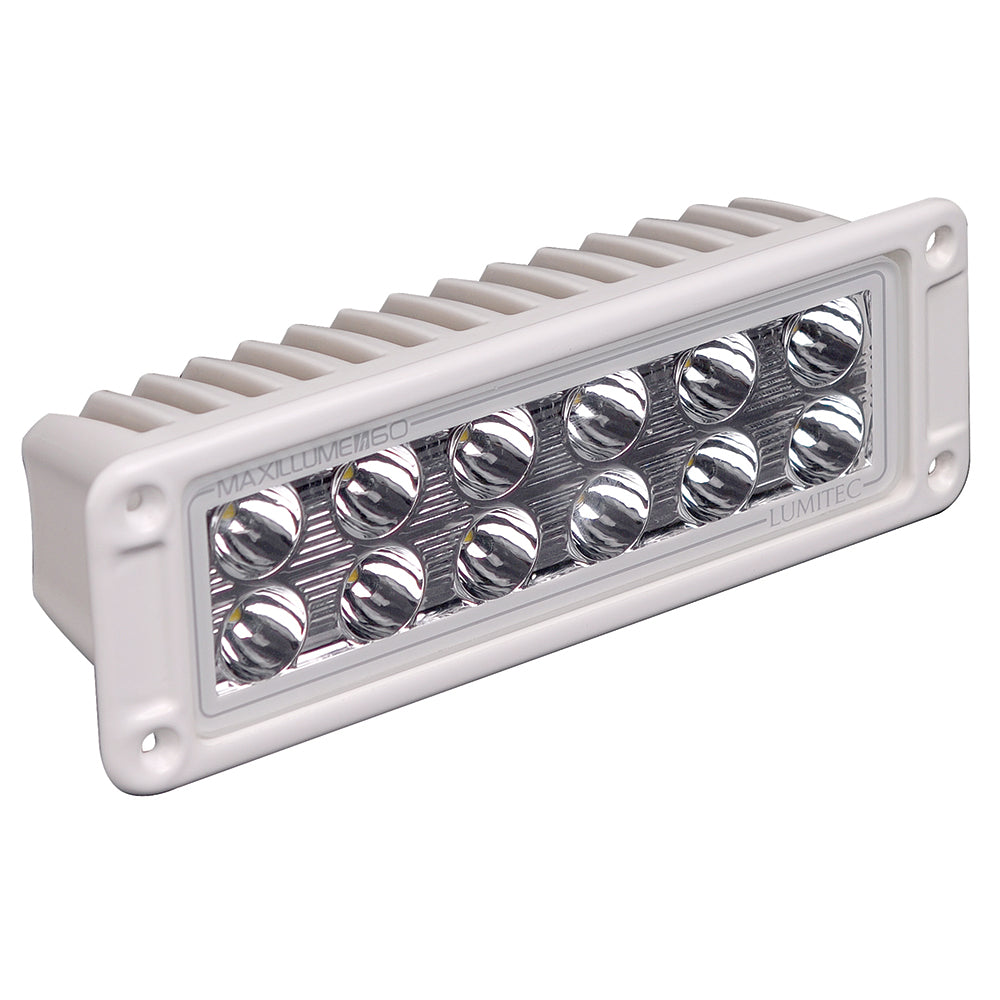 Lumitec Maxillumeh60 - Flush Mount Flood Light - White Housing - White Dimming [101336] - BuoyMart.com  Flood/Spreader Lights Lumitec