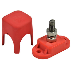 BEP Pro Installer Single Insulated Distribution Stud - 1/4" - Positive [IS-6MM-1R/DSP] - BuoyMart.com  Busbars, Connectors & Insulators BEP Marine