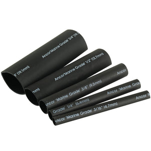 Ancor Adhesive Lined Heat Shrink Tubing Kit - 8-Pack, 3", 20 to 2/0 AWG, Black [301503] - BuoyMart.com  Wire Management Ancor