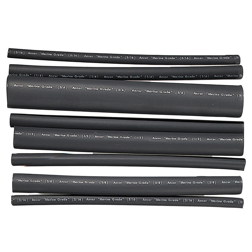 Ancor Adhesive Lined Heat Shrink Tubing - Assorted 8-Pack, 6", 20-2/0 AWG, Black [301506] - BuoyMart.com  Wire Management Ancor