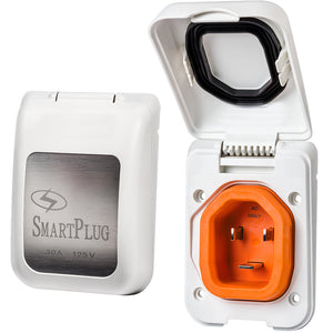 SmartPlug 30 AMP Male Non-Metallic Inlet Cover - White [BM30PW] - BuoyMart.com  Shore Power SmartPlug
