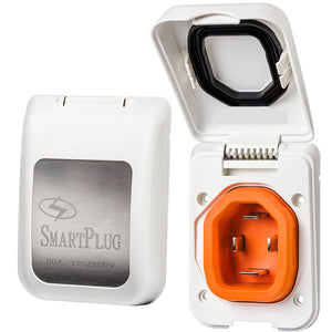 SmartPlug 50 AMP Male Non-Metallic Inlet Cover - White [BM50PW] - BuoyMart.com  Shore Power SmartPlug