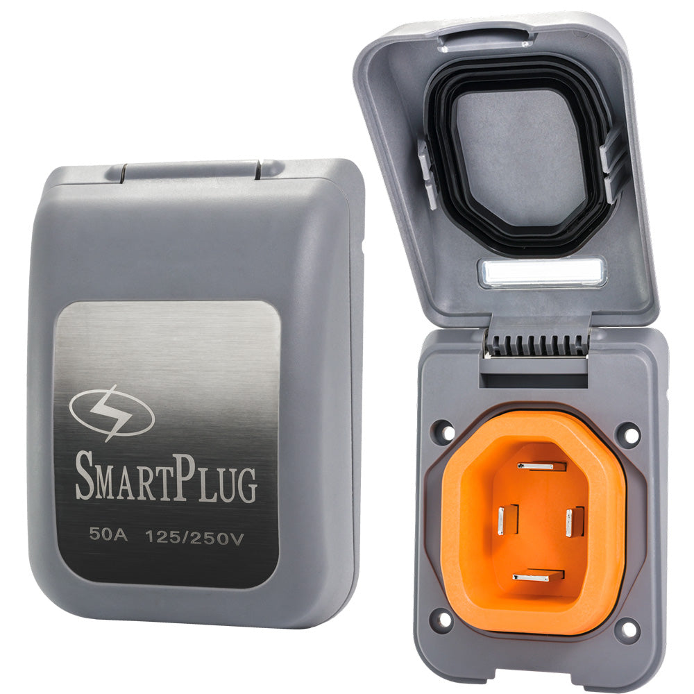 SmartPlug 50 AMP Male Non-Metallic Inlet Cover - Grey [BM50PG] - BuoyMart.com  Shore Power SmartPlug