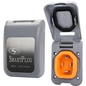 SmartPlug 50 AMP Male Non-Metallic Inlet Cover - Grey [BM50PG] - BuoyMart.com  Shore Power SmartPlug