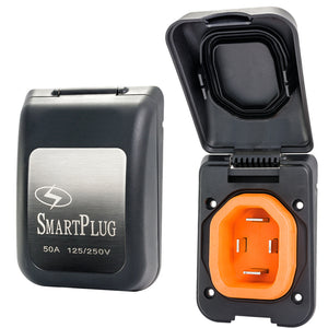SmartPlug 50 AMP Male Non-Metallic Inlet Cover - Black [BM50PB] - BuoyMart.com  Shore Power SmartPlug