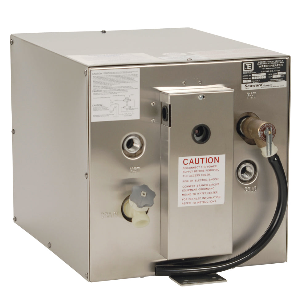 Whale Seaward 6 Gallon Hot Water Heater w/Rear Heat Exchanger - Stainless Steel - 120V - 1500W [S700] - BuoyMart.com  Hot Water Heaters Whale Marine