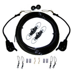 Rupp Single Rigging Kit W/Lok-Ups & Nok-Outs - 160' Black Mono [CA-0172-MO] - BuoyMart.com  Outrigger Accessories Rupp Marine