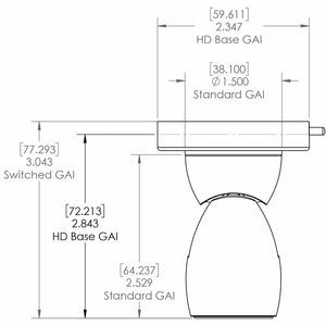 Lumitec GAI2 White Dimming/Red & Blue Non-Dimming Heavy Duty Base - Brushed Housing [111800] - BuoyMart.com  Interior / Courtesy Light Lumitec
