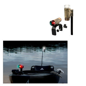 Attwood PaddleSport Portable Navigation Light Kit - C-Clamp, Screw Down or Adhesive Pad - RealTree Max-4 Camo [14195-7] - BuoyMart.com  Navigation Lights Attwood Marine