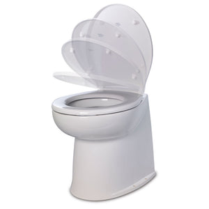 Jabsco 17" Deluxe Flush Fresh Water Electric Toilet w/Soft Close Lid - 24V [58040-3024] - BuoyMart.com  Marine Sanitation Jabsco