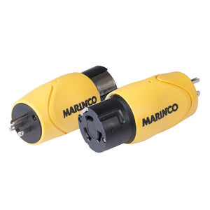 Marinco Straight Adapter - 15A Male Straight Blade to 50A 125/250V Female Locking [S15-504] - BuoyMart.com  Shore Power Marinco