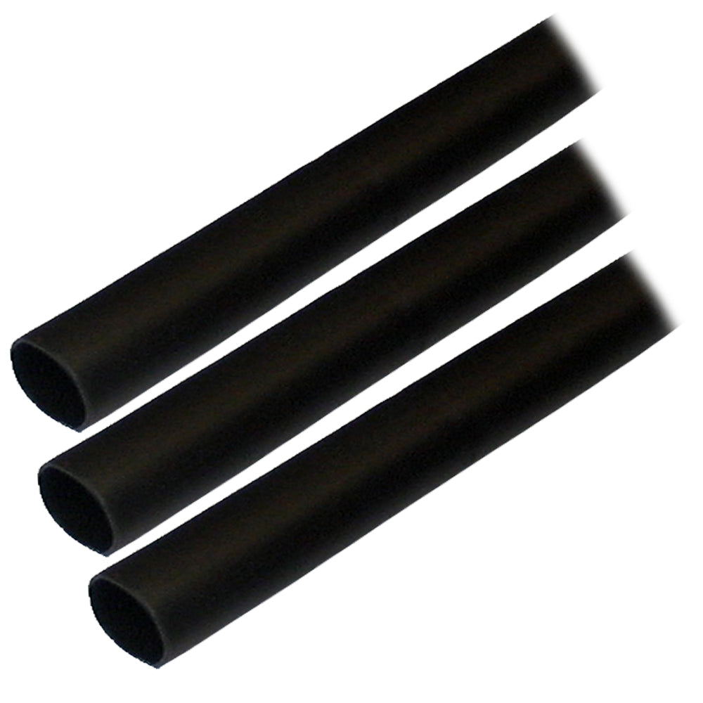 Ancor Adhesive Lined Heat Shrink Tubing (ALT) - 1/2" x 3" - 3-Pack - Black [305103] - BuoyMart.com  Wire Management Ancor