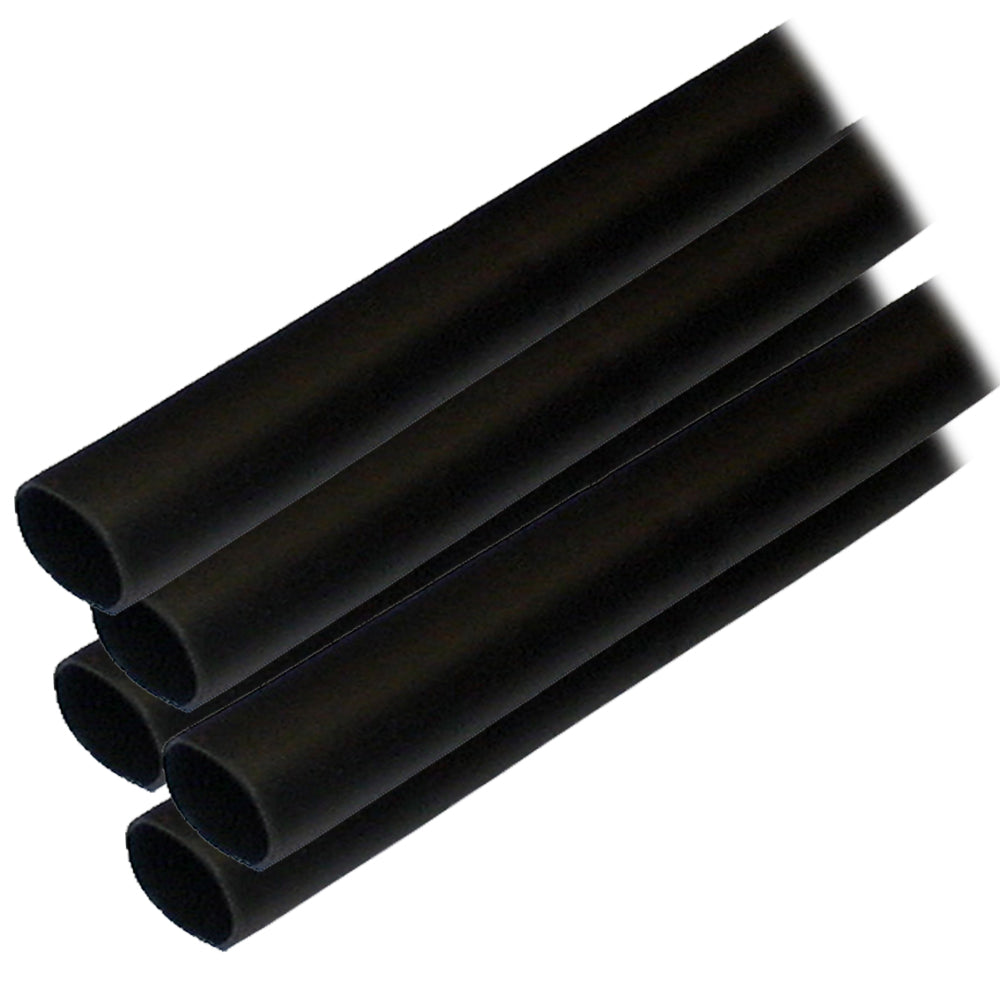 Ancor Adhesive Lined Heat Shrink Tubing (ALT) - 1/2" x 6" - 5-Pack - Black [305106] - BuoyMart.com  Wire Management Ancor