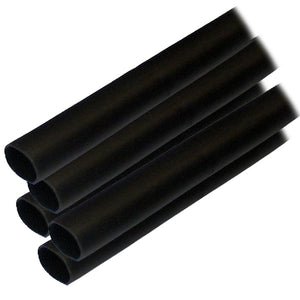 Ancor Adhesive Lined Heat Shrink Tubing (ALT) - 1/2" x 12" - 5-Pack - Black [305124] - BuoyMart.com  Wire Management Ancor