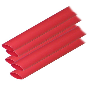 Ancor Adhesive Lined Heat Shrink Tubing (ALT) - 1/2" x 12" - 5-Pack - Red [305624] - BuoyMart.com  Wire Management Ancor