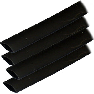 Ancor Adhesive Lined Heat Shrink Tubing (ALT) - 3/4" x 12" - 4-Pack - Black [306124] - BuoyMart.com  Wire Management Ancor