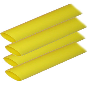 Ancor Adhesive Lined Heat Shrink Tubing (ALT) - 3/4" x 12" - 4-Pack - Yellow [306924] - BuoyMart.com  Wire Management Ancor
