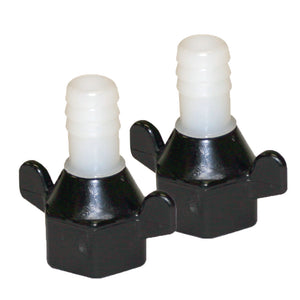 Shurflo by Pentair 1/2" Barb x 1/2" NPT-F Hex/Wingnut Straight Fitting (Pair) [94-181-04] - BuoyMart.com  Accessories Shurflo by Pentair