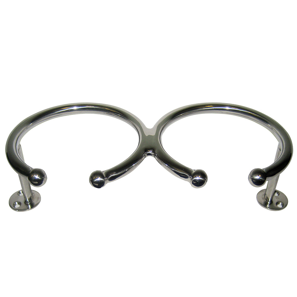 Whitecap Top Mount Ring SS Cup Holder - 2-Drink - Base Mount [S-3517] - BuoyMart.com  Deck / Galley Whitecap