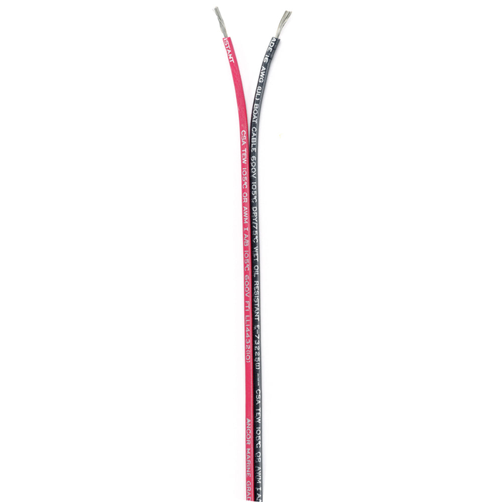 Ancor Ribbon Bonded Cable - 16/2 AWG - Red/Black - Flat - 100' [153110] - BuoyMart.com  Wire Ancor