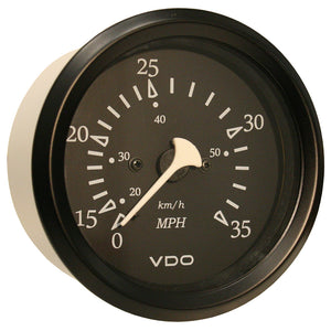 VDO Cockpit Marine 85mm (3-3/8") 35 MPH Pitot Speedometer - Black Dial/Bezel [260-11796] - BuoyMart.com  Gauges VDO