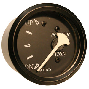 VDO Cockpit Marine Trim Gauge - f/Evinrude and Johnson Engines - Black Dial/Bezel [382-11804] - BuoyMart.com  Gauges VDO