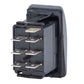 Blue Sea 7936 Contura II Switch DPDT Black - ON-OFF-ON [7936] - BuoyMart.com  Switches & Accessories Blue Sea Systems