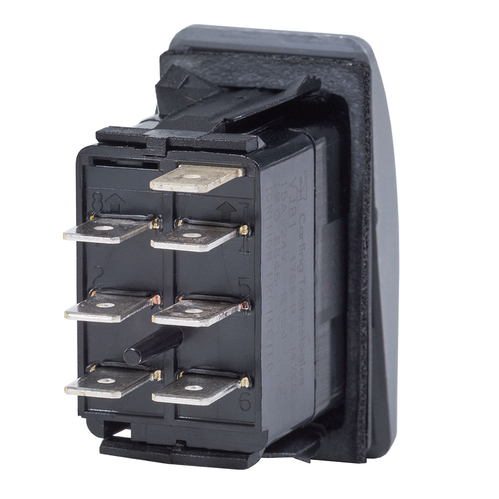 Blue Sea 7936 Contura II Switch DPDT Black - ON-OFF-ON [7936] - BuoyMart.com  Switches & Accessories Blue Sea Systems