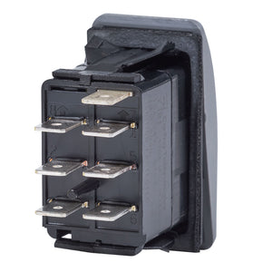 Blue Sea 7936 Contura II Switch DPDT Black - ON-OFF-ON [7936] - BuoyMart.com  Switches & Accessories Blue Sea Systems