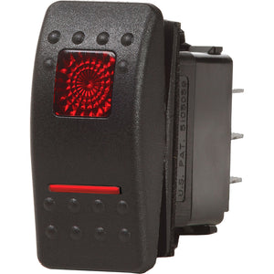 Blue Sea 7936 Contura II Switch DPDT Black - ON-OFF-ON [7936] - BuoyMart.com  Switches & Accessories Blue Sea Systems