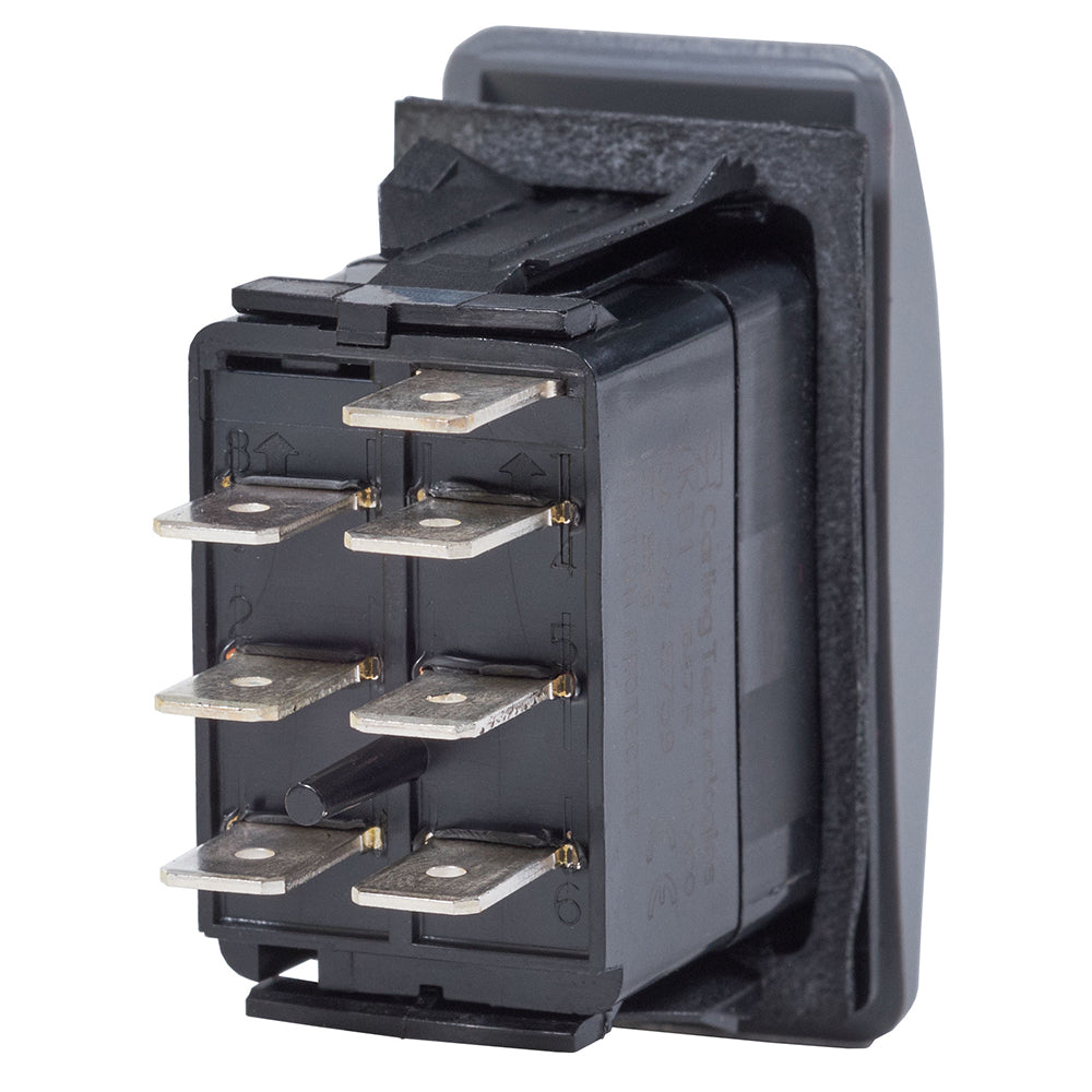 Blue Sea 7937 Contura II Switch DPDT Black - (ON)-OFF-ON [7937] - BuoyMart.com  Switches & Accessories Blue Sea Systems