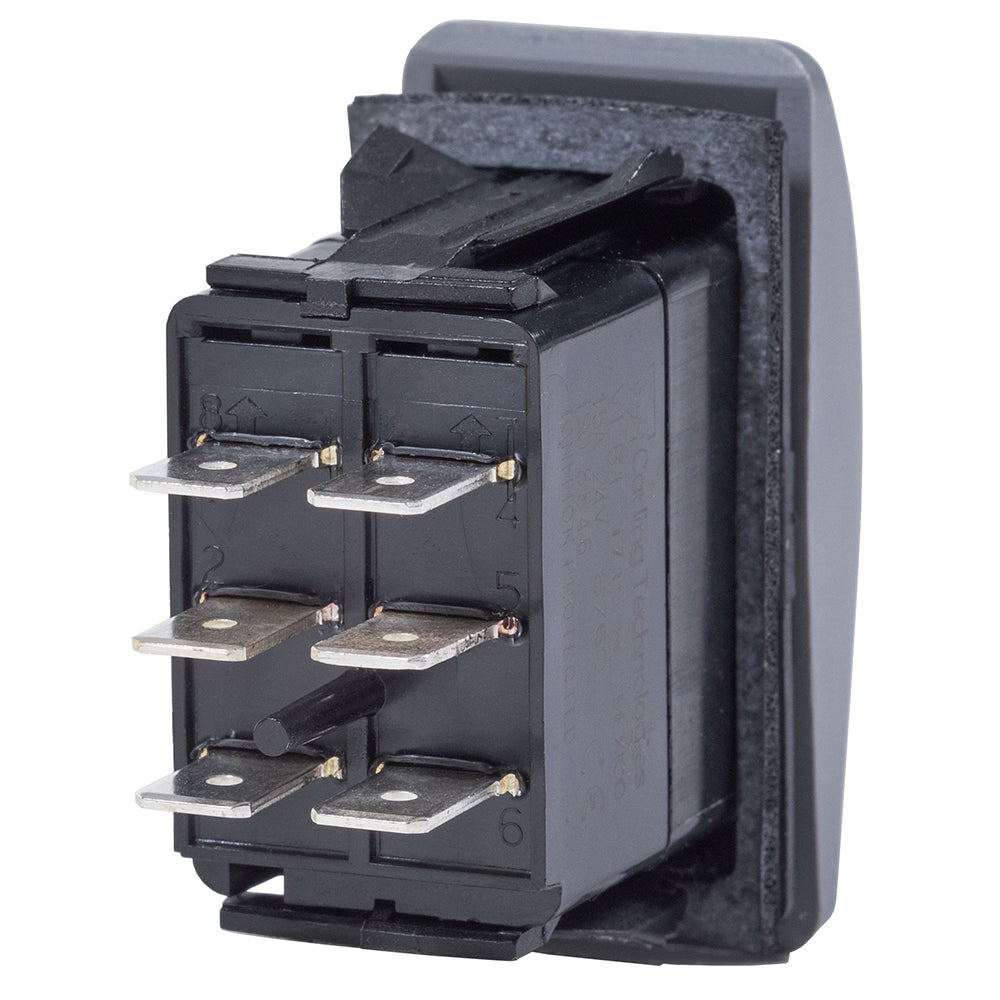 Blue Sea 7938 Contura II Switch DPDT Black - (ON)-OFF-(ON) [7938] - BuoyMart.com  Switches & Accessories Blue Sea Systems