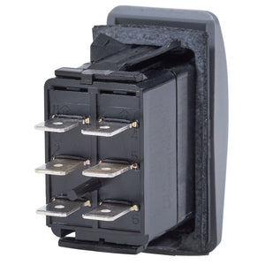 Blue Sea 7938 Contura II Switch DPDT Black - (ON)-OFF-(ON) [7938] - BuoyMart.com  Switches & Accessories Blue Sea Systems