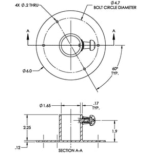 TACO Stainless Steel Table Base w/Locking Pin [F16-0006L] - BuoyMart.com  Accessories TACO Marine