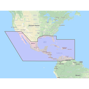 Furuno Central America, Caribbean  Part of Mexico Vector Chart - 3D Data  Standard Resolution Satellite Photos - Unlock Code [MM3-VNA-027] - BuoyMart.com  Furuno Furuno