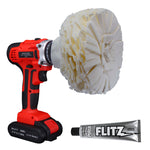 Flitz Buff Ball - Large 5" - White w/1.76oz Tube Flitz Polish [PB 101-50] - BuoyMart.com  Cleaning Flitz