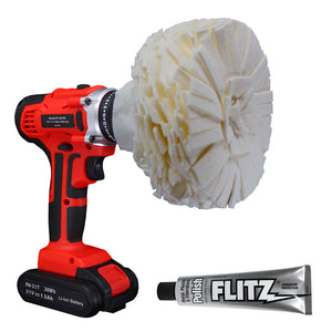 Flitz Buff Ball - Large 5" - White w/1.76oz Tube Flitz Polish [PB 101-50] - BuoyMart.com  Cleaning Flitz
