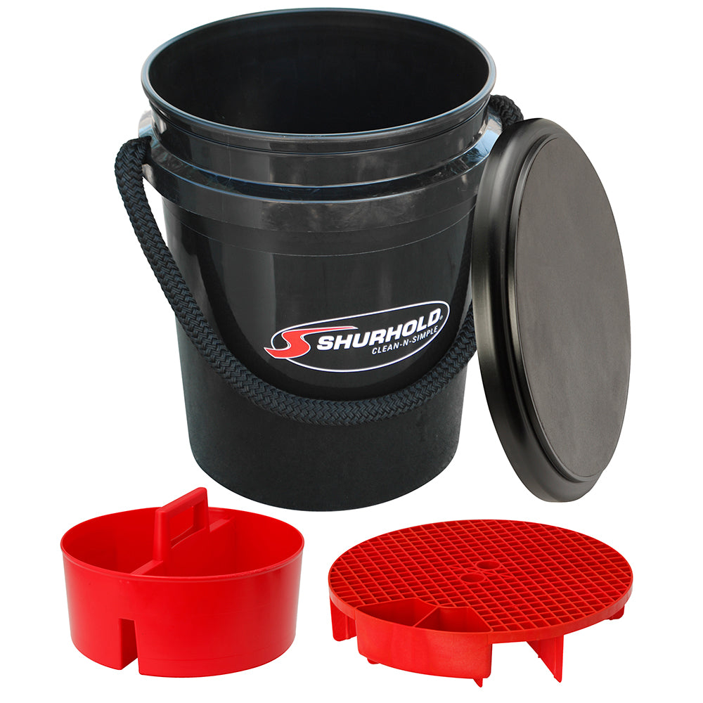 Shurhold One Bucket Kit - 5 Gallon - Black [2462] - BuoyMart.com  Cleaning Shurhold