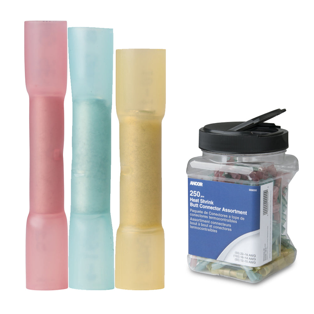 Ancor Heat Shrink Butt Connector Multi-Pack - 250-Piece - Jar [309000] - BuoyMart.com  Terminals Ancor