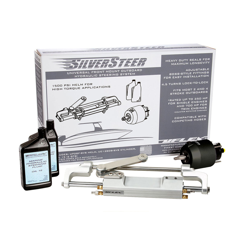 Uflex SilverSteer 2.0 High-Performance Front Mount Outboard Hydraulic Steering System - 1500PSI FM V2 [SILVERSTEER2.0B] - BuoyMart.com  Steering Systems Uflex USA