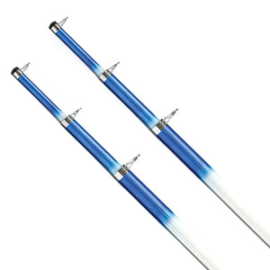 Tigress 15 Telescoping Fiberglass Outrigger Poles - 1-1/8" O.D. - White/Blue - Pair [88200] - BuoyMart.com  Outriggers Tigress