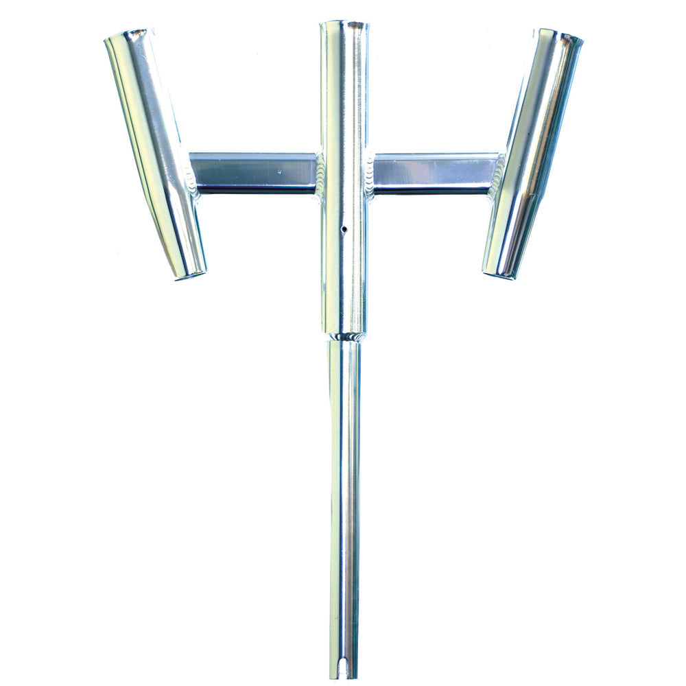 Tigress Triple Aluminum Kite Rod Holder - Straight Butt - Polished [88159] - BuoyMart.com  Rod Holders Tigress