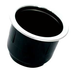 Tigress Black Plastic Cup Holder Insert w/SS Ring On Top [PCHE-BP] - BuoyMart.com  Rod Holder Accessories Tigress