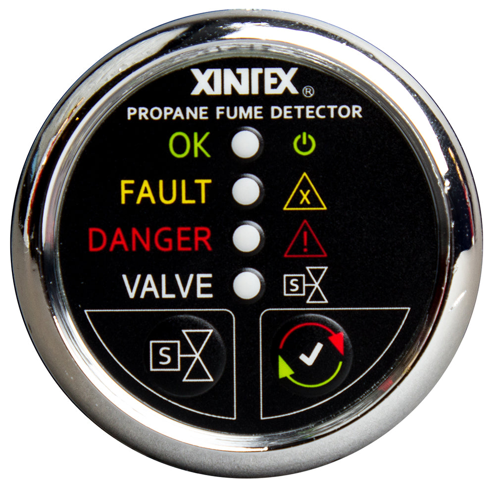 Fireboy-Xintex Propane Fume Detector w/Plastic Sensor  Solenoid Valve - Chrome Bezel Display [P-1CS-R] - BuoyMart.com  Fume Detectors Fireboy-Xintex