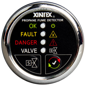 Fireboy-Xintex Propane Fume Detector w/Automatic Shut-Off  Plastic Sensor - No Solenoid Valve - Chrome Bezel Display [P-1CNV-R] - BuoyMart.com  Fume Detectors Fireboy-Xintex