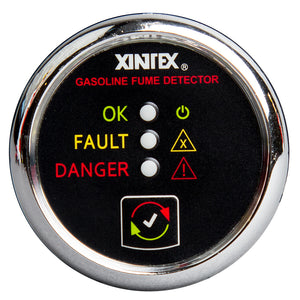 Fireboy-Xintex Gasoline Fume Detector - Chrome Bezel - 12/24V [G-1C-R] - BuoyMart.com  Fume Detectors Fireboy-Xintex