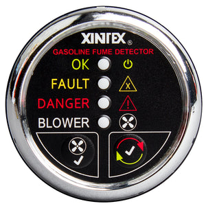 Fireboy-Xintex Gasoline Fume Detector w/Blower Control - Chrome Bezel - 12V [G-1CB-R] - BuoyMart.com  Fume Detectors Fireboy-Xintex
