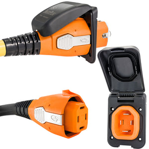 SmartPlug 50 AMP Inlet  Female Cord Connector Combo - Black [B50ASSYPB] - BuoyMart.com  Shore Power SmartPlug