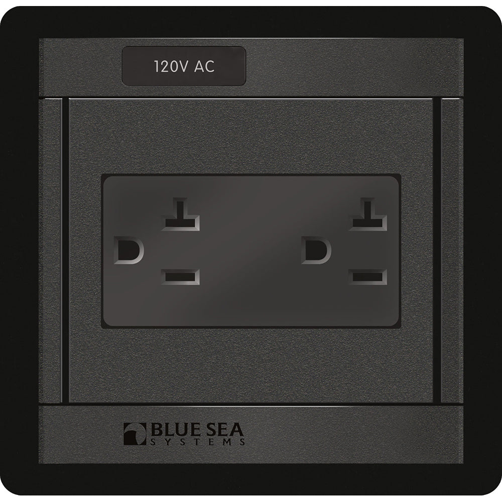 Blue Sea 1479 360 Panel - 120V AC DUal Outlet [1479] - BuoyMart.com  Electrical Panels Blue Sea Systems