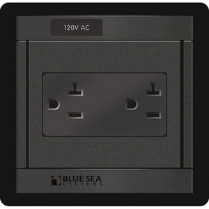 Blue Sea 1479 360 Panel - 120V AC DUal Outlet [1479] - BuoyMart.com  Electrical Panels Blue Sea Systems